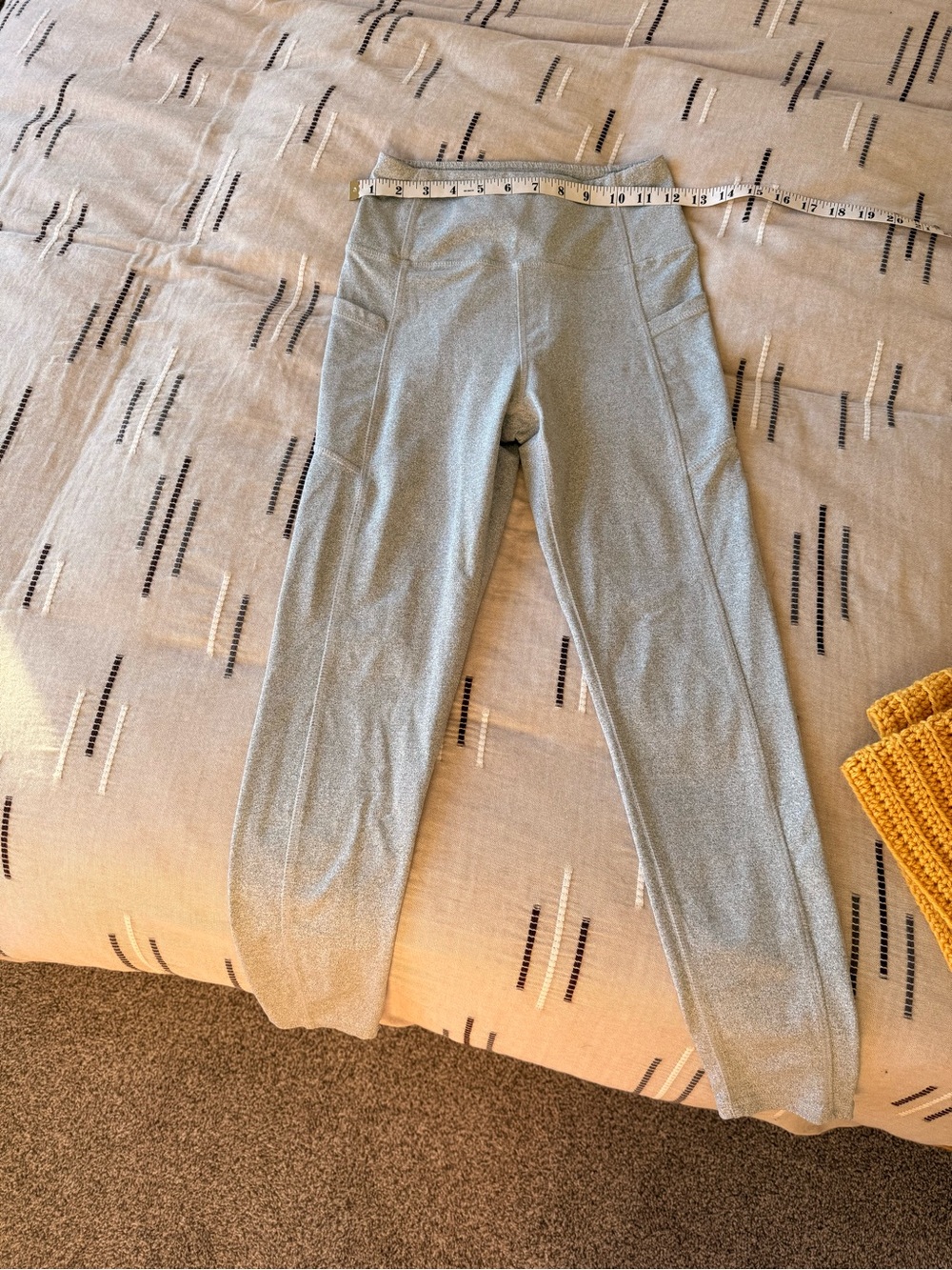 Kyodan Metallic Light Silver High-Waist Leggings